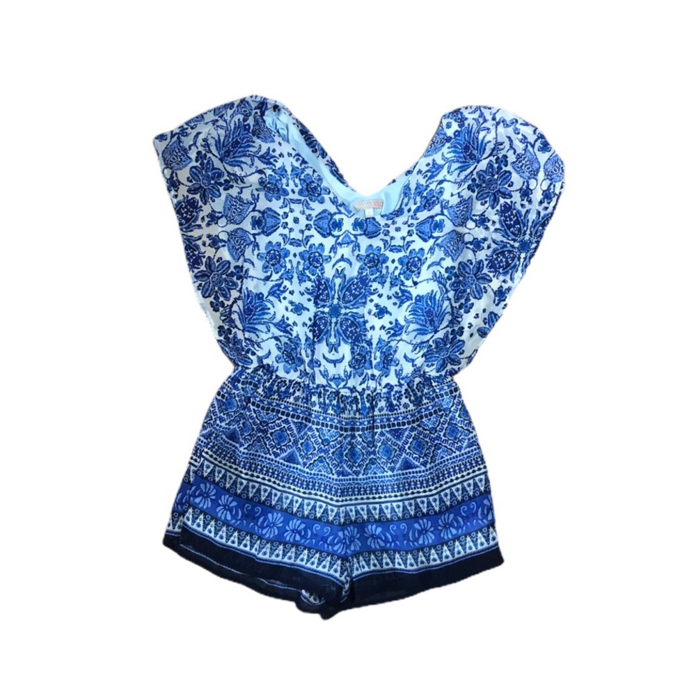 GIANNI BINI FLORAL PRINT ROMPER